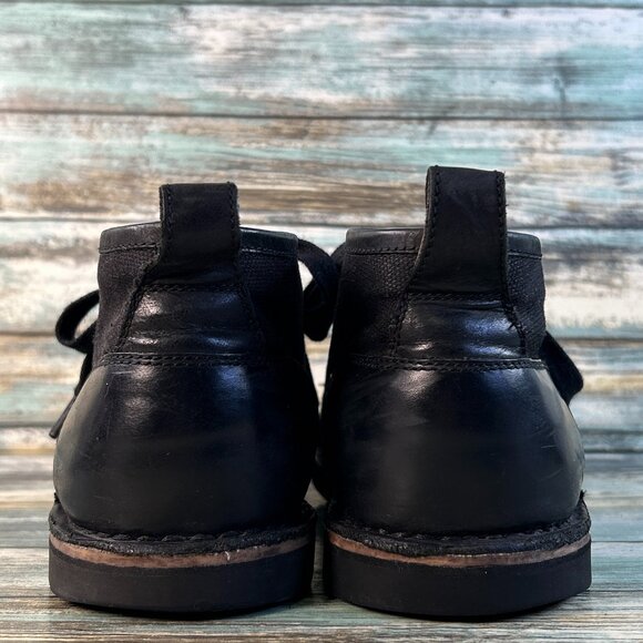 John Varvatos Chukka Boot Mens Size 8M Black Leather Canvas Lace Up Casual Dress main image 6